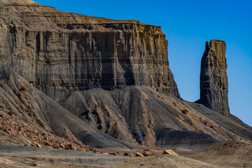 Caineville Badlands desert area in Utah.