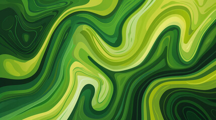 Forest green & moss green colours retro groovy background vector presentation design