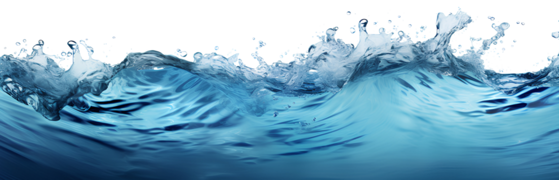 Sea water surface cut out, transparent background, PNG.
