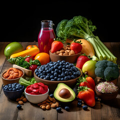 Embracing Healthy Eating: A Vibrant Assortment of Fruits and Vegetables.