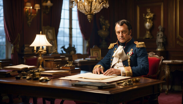 Napoleon Bonaparte in his office