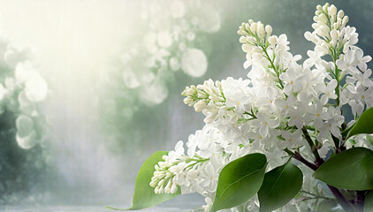 Lilac wiosenne kwiaty tapeta, puste miejsce - obrazy, fototapety, plakaty
