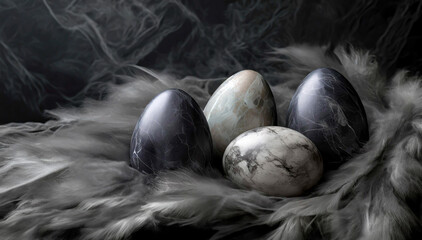 Marmurowe jajka pisanki 
