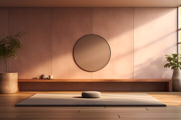 Modern meditation room zen place - obrazy, fototapety, plakaty