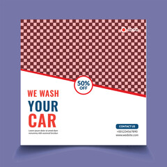 Car wash service before and after washing