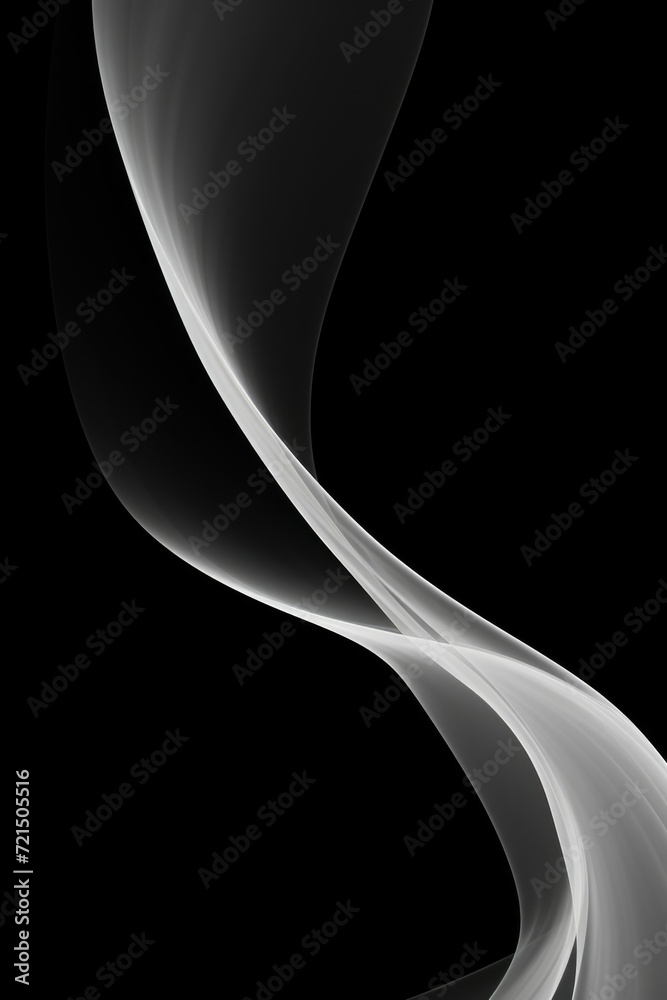 Poster A captivating black and white photo capturing a wave of smoke. Perfect for adding a touch of mystery and intrigue to any project