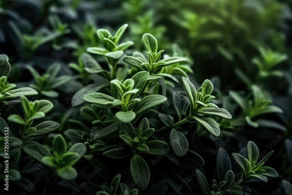 Poster close-up view of a bunch of green plants. suitable for various applications