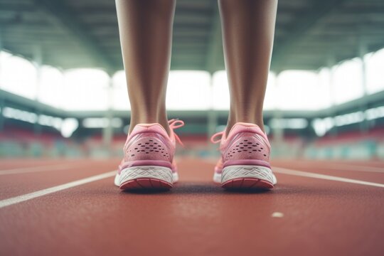 A close-up shot of a person's shoes on a tennis court. Perfect for sports-related projects or illustrating the concept of athleticism