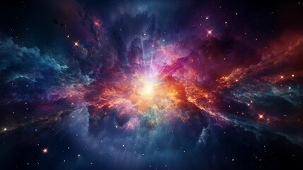 Supernova explosion creating a cosmic spectacle of brilliance and celestial fireworks, a cosmic celebration