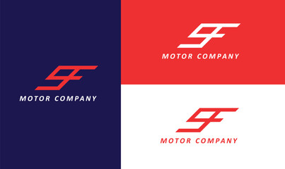 Motor company logo, logo design, SF motors, Auto mobile logo, automobile, creative logo, SF Symbol, SF sign, vector logo, graphic, design, icon, SF, SF logo, automotive, automotive logo