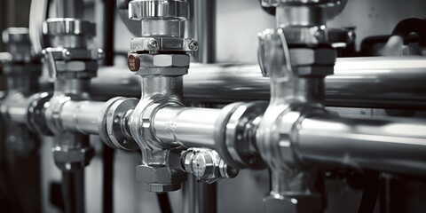 A network of pipes that are interconnected, forming a complex system. Suitable for industrial, engineering, or infrastructure-related projects