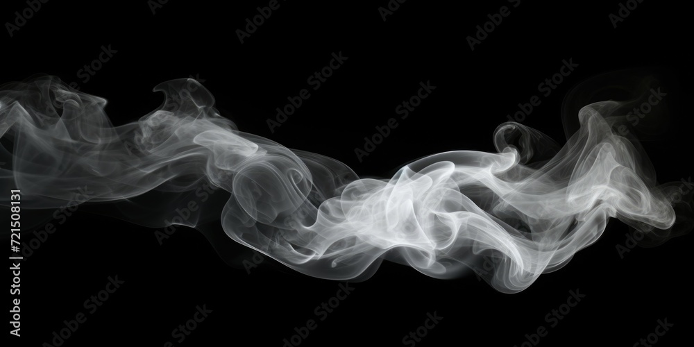 Poster a black and white photo capturing swirling smoke. this image can be used for various creative projec
