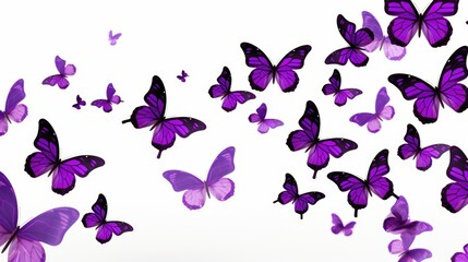 A group of purple butterflies flying in the air. Perfect for nature and wildlife-themed projects