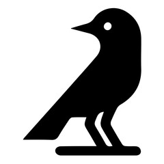 Elegant Bird Vector Icon - Perfect for Nature-Themed Design, Detailed Avian Illustration, Wildlife Art, Graceful Feathered Creature Symbol, Ideal for Birdwatching & Ornithology Projects