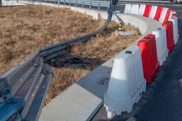 Guard rail destroyed