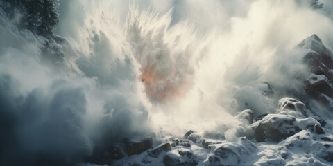 Obraz premium A person riding a wave on a surfboard in the ocean. Suitable for travel and adventure themes