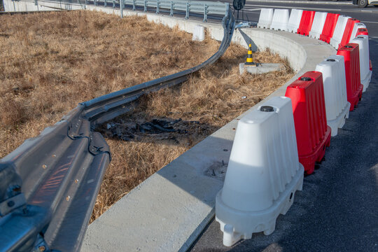 Guard rail destroyed