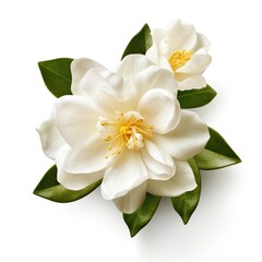 Obraz na płótnie Canvas Photo of jasmine flower isolated on white background