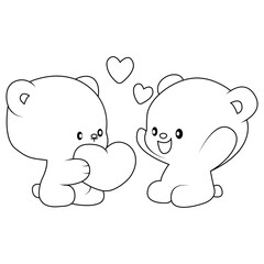 happy valentines day coloring page