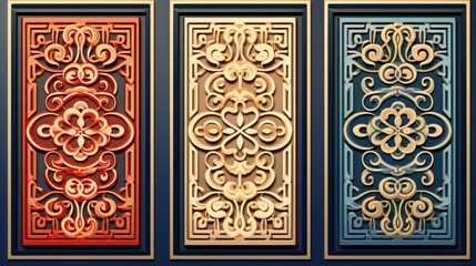 A collection of four decorative panels in different colors. Perfect for adding a pop of color and style to any space