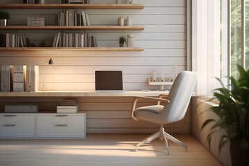  modern home office with a minimalist desk