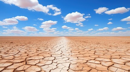 Global warming Cracked desert outdoor wit UHD Wallpaper