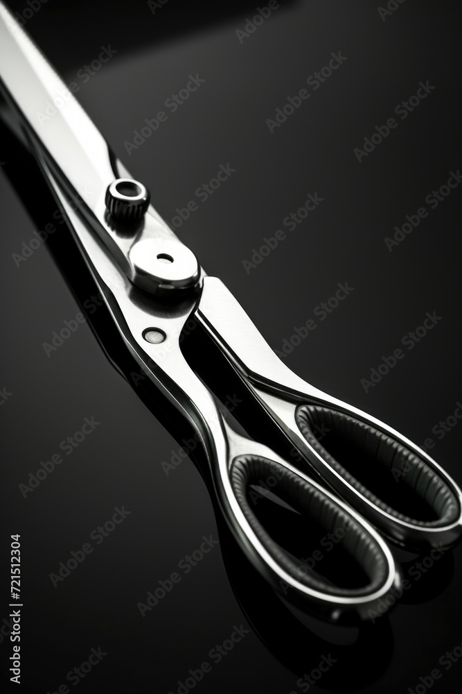 Aufkleber Scissors sitting on top of a table. Suitable for various uses