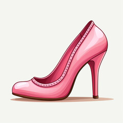 pink hight heels clipart сreated with Generative Ai
