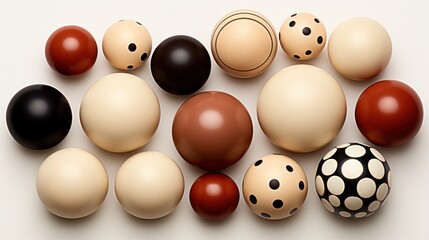 3D eige And Brown Balls UHD Wallpaper
