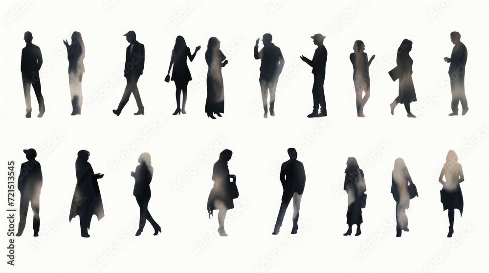 Poster a group of people standing next to each other. perfect for illustrating teamwork and collaboration