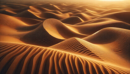 Fototapeta na wymiar Whispering Dunes - The Desert's Timeless Rhythm
