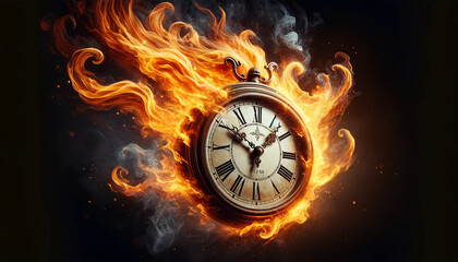 burning clock