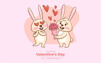 Happy Valentine's Day Vector Illustration Design 