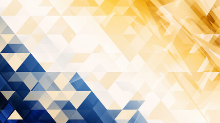 Royal blue & pale-yellow geometric background vector presentation design. PowerPoint and Business background.