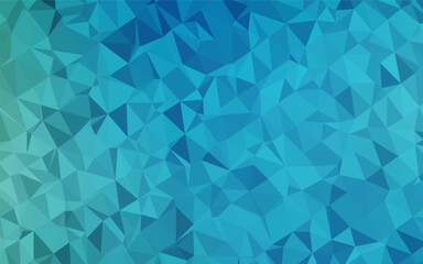 Fototapeta premium Light BLUE vector triangle mosaic template. Modern geometrical abstract illustration with gradient. The best triangular design for your business.