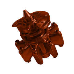 Metal abstract shape, 3d render © neurostructure