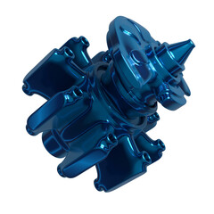 Metal abstract shape, 3d render © neurostructure