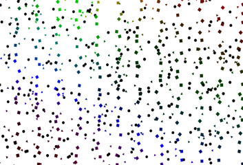 Light Multicolor, Rainbow vector cover in polygonal style with circles.