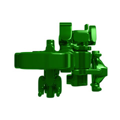 Metal abstract shape, 3d render