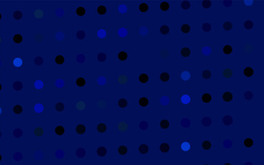 Dark BLUE vector texture with disks. Modern abstract illustration with colorful water drops. Pattern for ads, leaflets.
