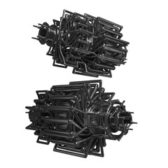 Metal abstract shape, 3d render © neurostructure