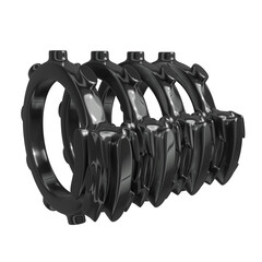 Metal abstract shape, 3d render © neurostructure