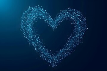 Blue Abstract Heart Network