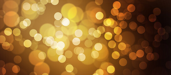 Golden color abstract background of bokeh new year Christmas wallpaper