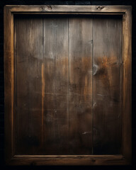 a grunge dark old wood frame window frame сreated with Generative Ai
