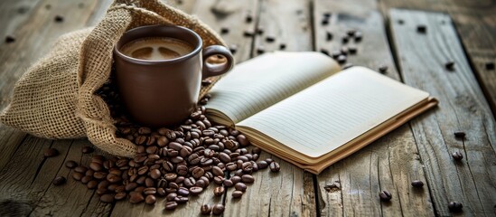 Open Up to Endless Inspiration with a Coffee-fueled Notebook and Burlap Sack full of Beans