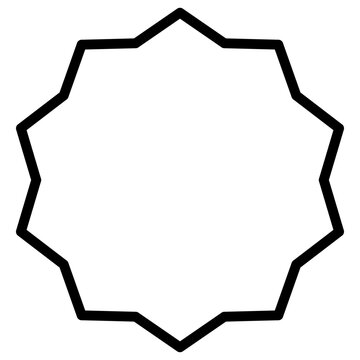 Zig zag circular border line, basic shape design