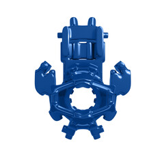 Metal abstract shape, 3d render © neurostructure