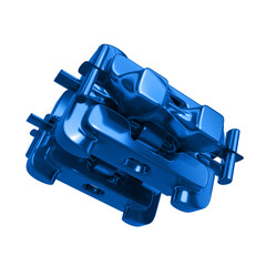 Metal abstract shape, 3d render © neurostructure