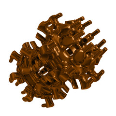 Metal abstract shape, 3d render © neurostructure